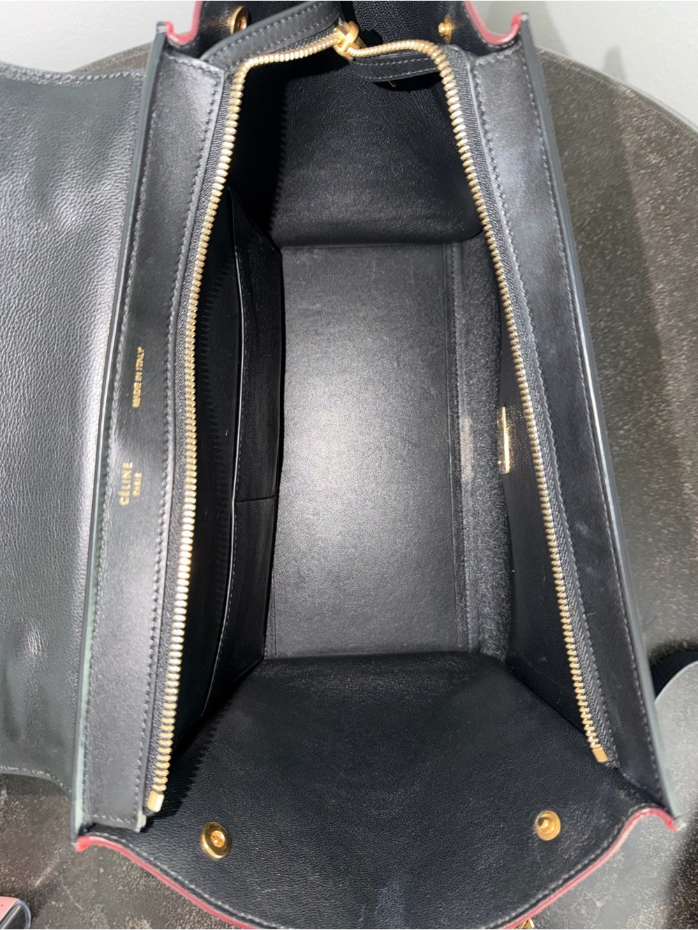 Celine Trapeze Bag with Gold Hardware and Shoulder Strap - Pre-Loved - Picture 11 of 13